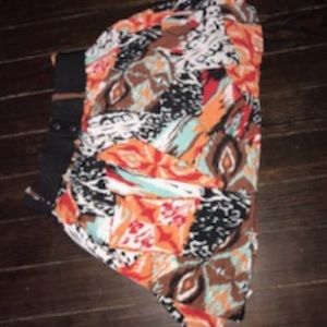 Patterned skirt and belt